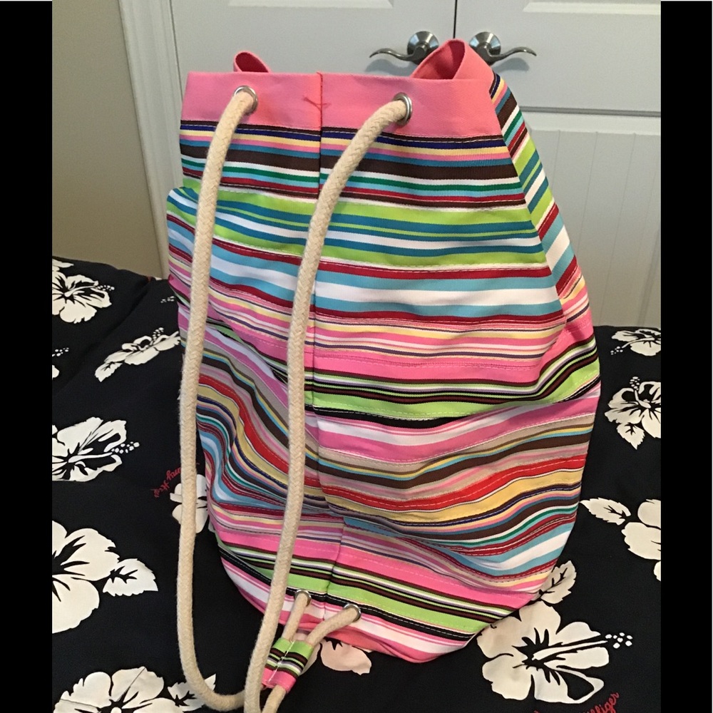 NWOT Cupcakes & Cartwheels Canvas/Ribbon Duffel